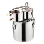 VEVOR Alcohol Still, 5 Gal / 19 L rustfrit stål vand alkoholdestiller med kobberspiral til hurtig afkøling, dobbelt kondensator