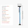 Walking Cane for Man Woman, Folding Walking Stick with 8-Level Adjustable Height and 4-Pronged Pivoting Base, Lightweight & Port
