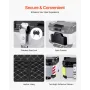 Motorcycle Top Case, Universal Aluminum Alloy Motorbike Tail Box with Leather Lining, 45L Waterproof Detachable Motorcycle Top B