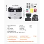 Motorcycle Top Case, Universal Aluminum Alloy Motorbike Tail Box with Leather Lining, 45L Waterproof Detachable Motorcycle Top B