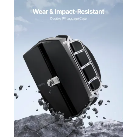 VEVOR Motorcykel Top Case, Universal Holdbar PP Materiale Motorcykel haleboks med reflekterende panel, 48L vandtæt aftagelig Mot