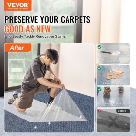Carpet Protection Film 36" x 200' Self Adhesive Car Mat Protector PE