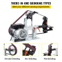 2Hp Belt Grinder Constant Speed 2 X 82 inch Belt Disc Sander with 3 Grinding Wheel 110V Bench Sander 12 inch Wheel and Flat Plat