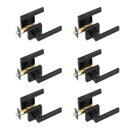 e Door Handle 6 Pack Matte Black Door Lever Interior Reversible Lever