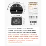 Motorcycle Top Case, Universal Durable PP Material Motorbike Tail Box with Reflective Panel, 48L Waterproof Detachable Motorcycl