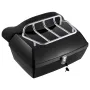 Motorcycle Top Case, Universal Durable PP Material Motorbike Tail Box with Reflective Panel, 48L Waterproof Detachable Motorcycl