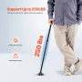 VEVOR Walking Cane for Man Woman, Folding Walking Stick with 8-Level Adjustable Height, 4-Pronged Pivoting Base, Lightweight & P