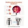 VEVOR Alcohol Still, 3 Gal / 11.4 L Stainless Steel Water Alcohol Distiller with Copper Coil for Fast Cooling, Dual Condenser Di
