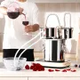VEVOR Alcohol Still, 3 Gal / 11.4 L Stainless Steel Water Alcohol Distiller with Copper Coil for Fast Cooling, Dual Condenser Di