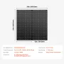 VEVOR Metal Pegboard Panels, 24" x 12" Pegboard, 2 Panels, Heavy Duty Steel Peg Board Wall Organizer, for Living Room Garage Too