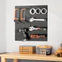VEVOR Metal Pegboard Panels, 24" x 12" Pegboard, 2 Panels, Heavy Duty Steel Peg Board Wall Organizer, for Living Room Garage Too