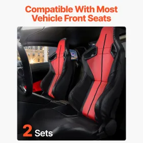 Racing Seat, 2 Set, Adjustable Racing Cockpit with Wide Angle Reclining & High-Resilience Foam, Comfortable Racing Chair with So