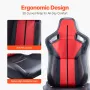 VEVOR Racing Seat, 2 Set, Adjustable Racing Cockpit with Wide Angle Reclining & High-Resilience Foam, Comfortable Racing Chair w