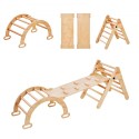 Pikler Triangle Set 5in1 Montessori Climbing Toys for Toddlers 1-3 M Wood