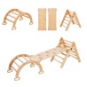 Pikler Triangle Set 5in1 Montessori Climbing Toys for Toddlers 1-3 M Wood