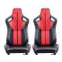 VEVOR Racing Seat, 2 Set, Adjustable Racing Cockpit with Wide Angle Reclining & High-Resilience Foam, Comfortable Racing Chair w