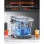 VEVOR Countertop Ice Maker, 9 Cubes Ready in 6 Mins, 26lbs in 24Hrs, Self-Cleaning Portable Ice Maker with Ice Scoop and Basket,