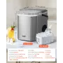 VEVOR Countertop Ice Maker, 9 Cubes Ready in 6 Mins, 26lbs in 24Hrs, Self-Cleaning Portable Ice Maker with Ice Scoop and Basket,