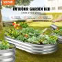 Højbed, 71,9 x 36,4 x 11 tommer galvaniseret metalplantekasse