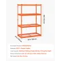 VEVOR opbevaringshylder, 2400 lbs, 4 etagers kraftige garagehylder, 20" D x 40" B x 60" H Justerbare metalhylder til Industria