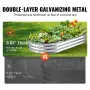 Højbed, 71,9 x 36,4 x 11 tommer galvaniseret metalplantekasse