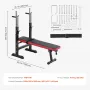 VEVOR Weight Bench, Adjustable Weight Bench for Full Body Workout, 400lbs Exercise Sit up Bench for Home Gym Strength Training, 