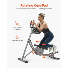 VEVOR AB Workout Machine, Ab Workout Equipment at Home Gym, Core & Abdominal Trainers til kvinder, 440 lbs Vægt Kapacitet Styrk