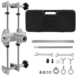 16Pcs Mortice Door Fitting Kit, DBB Lock Mortiser Kit with 3pcs Tungsten Steel Cutters & Accessories,Mortising Jig Tool Hole