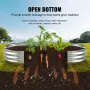 Raised Garden Bed, 71.9 x 36.4 x 11 inch Galvanized Metal Planter Box, Outdoor Planting Boxes with Open Base, for Growing Flower