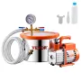 VEVOR 5.7 L(1.5 Gallon) Vacuum Chamber and 100 L/min(3.5 CFM) Pump Kit, Stainless Steel Chamber, Single Stage Vacuum Pump Degass
