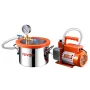 5.7 L(1.5 Gallon) Vacuum Chamber and 100 L/min(3.5 CFM) Pump Kit, Stainless Steel Chamber, Single Stage Vacuum Pump Degassing Ch
