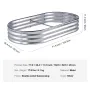 Raised Garden Bed, 71.9 x 36.4 x 11 inch Galvanized Metal Planter Box, Outdoor Planting Boxes with Open Base, for Growing Flower