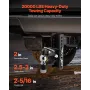 Adjustable Pintle Hook, 20000 lbs, Pintle Hook Hitch for 2-inch Hitch Hook Military Receiver, Combination 2-5/16-inch Hitch Ball