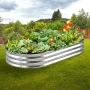 Højbed, 71,9 x 36,4 x 11 tommer galvaniseret metalplantekasse
