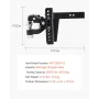 Adjustable Pintle Hook, 20000 lbs, Pintle Hook Hitch for 2-inch Hitch Hook Military Receiver, Combination 2-5/16-inch Hitch Ball