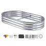 Højbed, 71,9 x 36,4 x 11 tommer galvaniseret metalplantekasse