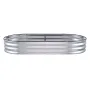 Raised Garden Bed, 71.9 x 36.4 x 11 inch Galvanized Metal Planter Box, Outdoor Planting Boxes with Open Base, for Growing Flower