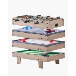 82cm lufthockey Tabel 4-i-1 Combo Game Table Foosball Ping Pong Billiard