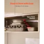 Baking Pans Set, 10-Piece, Nonstick Carbon Steel Cookware Sheets & Trays, Stackable Kitchen Oven Bakeware Cooking Sets with Sili