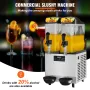 Kommerciel slushy maskine, 2 x 12l / 3.2 Gal Double Bowl, 48