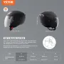 VEVOR Motorcycle Helmet, 3/4-Face, Smart Street ABS & High Density Helmet with Bluetooth Communications & Interchangeable Lens, 
