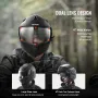 VEVOR Motorcycle Helmet, Unmasked, Smart Street ABS & High Density Helmet with Slot & Interchangeable Lens, DOT Approved Comfort