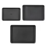 Baking Pans Set, 3-Piece, Nonstick Carbon Steel Cookware Sheets & Trays, Stackable Kitchen Oven Bakeware Cooking Sets with Silic