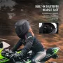 VEVOR Motorcycle Helmet, Full Face, Smart Street ABS & High Density Helmet with Bluetooth Slot & Interchangeable Lens, DOT Appro