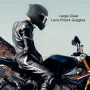 Motorcycle Helmet, Full Face, Smart Street ABS & High Density Helmet with Bluetooth Slot & Interchangeable Lens, DOT Approved Co