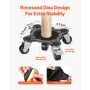 Furniture Dolly, Maximum Load 1200 lbs, Heavy Duty Furniture Movers with 5 360° Rotation Wheels, Carbon Steel Panel, Furniture L
