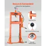 VEVOR Hydraulic Shop Press, 20 T H-Frame Pneumatic Shop Press with Press Plate, Stable Garage Floor Adjustable Hydraulic Press w