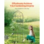 Garden Trellis for Climbing Plants, 71 x 20 in, 4 Packs Rustproof Metal Garden Flower Trellis, Outdoor Climbing Rose Trellis Cuc
