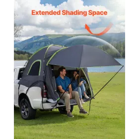 Pickup Truck Tent, Fits 5.5-6.0 ft Truck Tents for Camping, Waterproof PU2000 mm 2-3 Person Sleeping Truck Bed Tent, Sturdy Truc