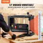 Thickness Planer, Single Speed, 33 cm Width Worktable Benchtop Planer, Two-Blade, 15-Amp 1800W Powerful Motor, 30.5 cm Extended 